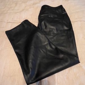 Madewell Black Faux Leather Pants Size 33